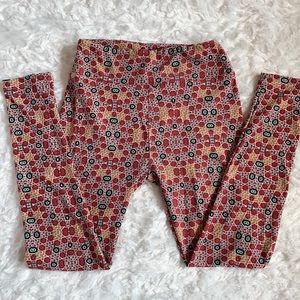LuLaRoe leggings o/s One Size 2-10 floral quilt